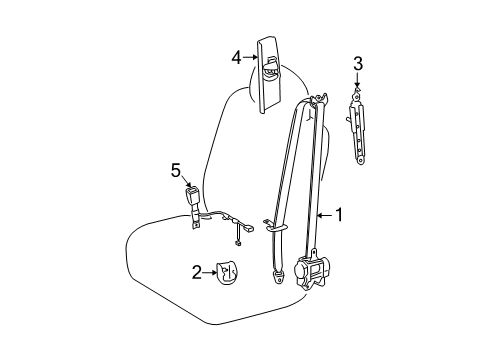 2012 Toyota Matrix Seat Belt Diagram