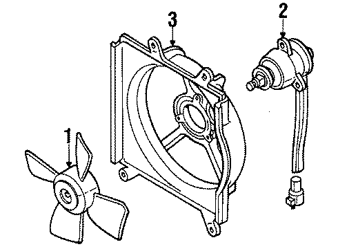 1990 Toyota Corolla Cooling System, Radiator, Water Pump, Cooling Fan Diagram 1 - Thumbnail