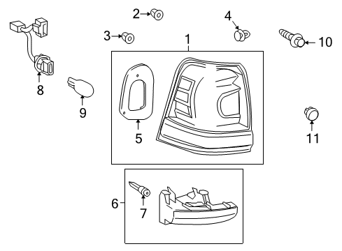 2009 Toyota Land Cruiser Tail Lamps Diagram