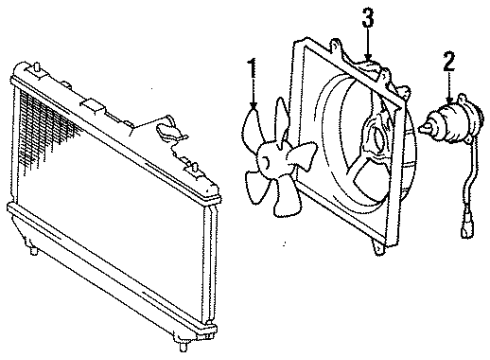 1998 Toyota Tercel Cooling System, Radiator, Water Pump, Cooling Fan Diagram