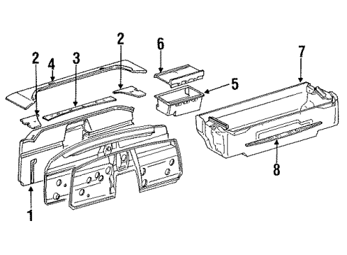 1994 Toyota MR2 Interior Trim - Rear Body Diagram