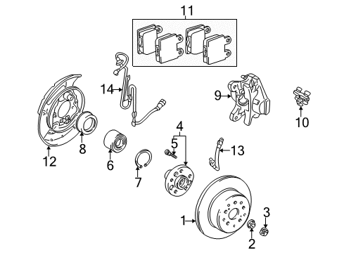Nut(For Rear Axle Shaft) Diagram for 90179-26006
