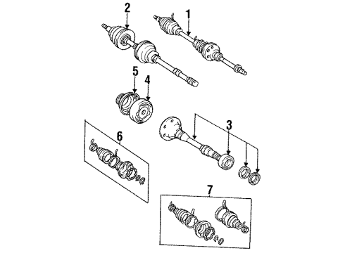 1996 Toyota Camry Drive Axles - Front Diagram