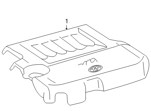 2010 Toyota RAV4 Engine Appearance Cover Diagram