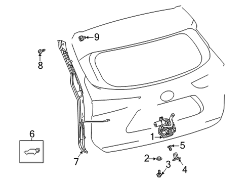 2023 Toyota Sienna Lock & Hardware Diagram 2 - Thumbnail