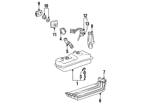 1988 Toyota Pickup Fuel System Components Diagram