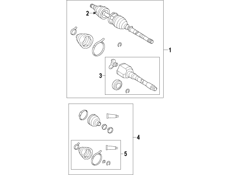 2012 Toyota Matrix Front Axle Shafts & Joints, Drive Axles Diagram