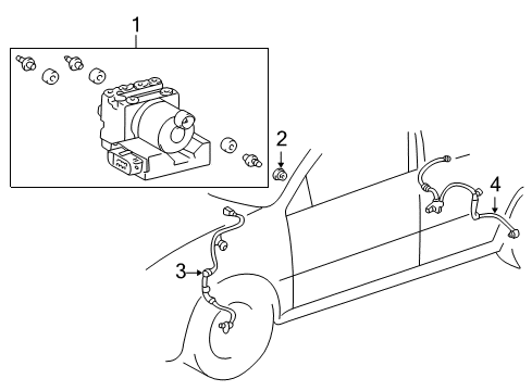2001 Toyota Corolla ABS Components Diagram