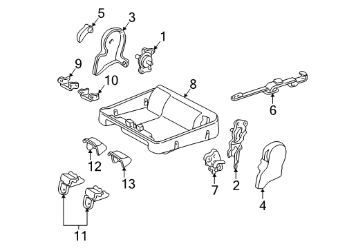 2003 Toyota Sequoia Tracks & Components Diagram 2 - Thumbnail