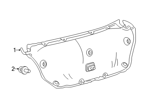 2020 Toyota Avalon Interior Trim - Trunk Lid Diagram