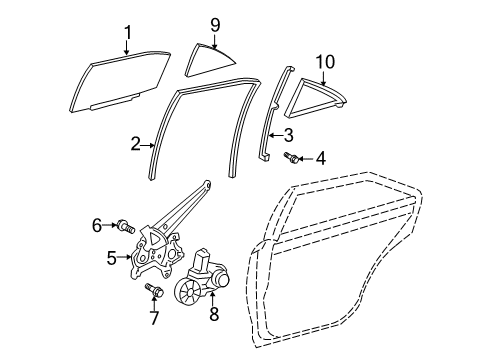 2007 Toyota Camry Front Door Diagram 9 - Thumbnail