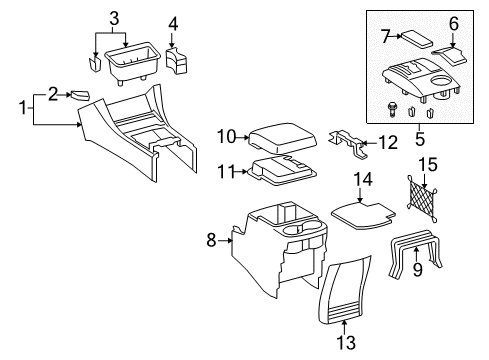 2014 Toyota Tacoma Console Diagram