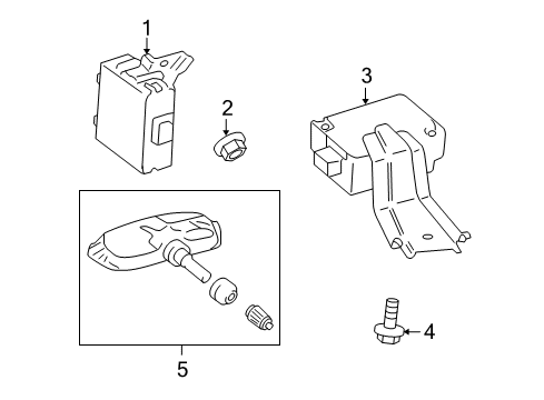 2012 Toyota Highlander Tire Pressure Monitoring Diagram