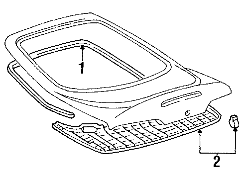 1997 Toyota Supra Interior Trim - Lift Gate Diagram