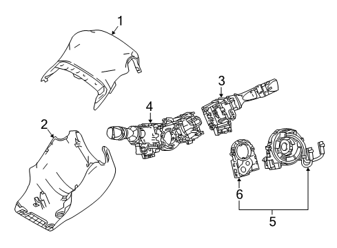 2021 Toyota Prius AWD-e Switches Diagram
