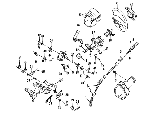 1993 Toyota Celica Lower Shaft Diagram for 45209-16010