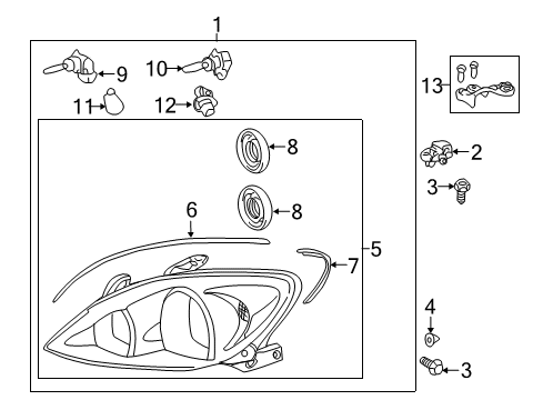 2004 Toyota Camry Headlamps Diagram