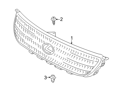 Clip, Radiator Grille Diagram for 53145-16010