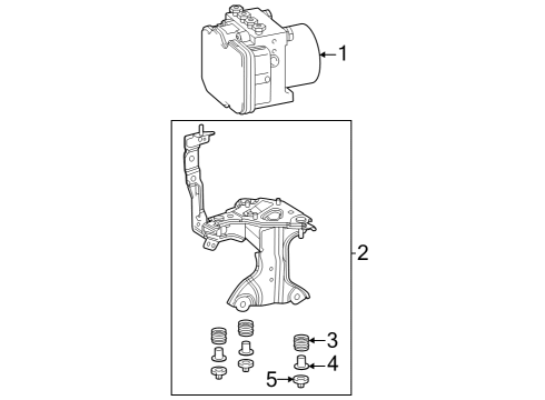 2024 Toyota Grand Highlander ABS Components Diagram