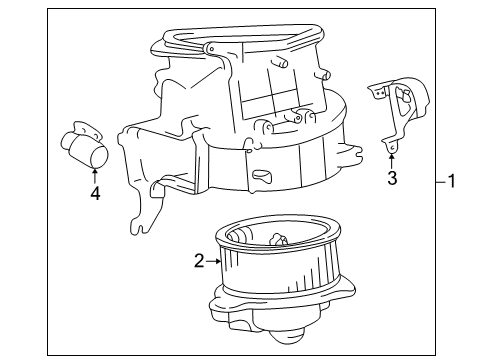 2002 Toyota 4Runner Blower Motor & Fan, Air Condition Diagram 1 - Thumbnail