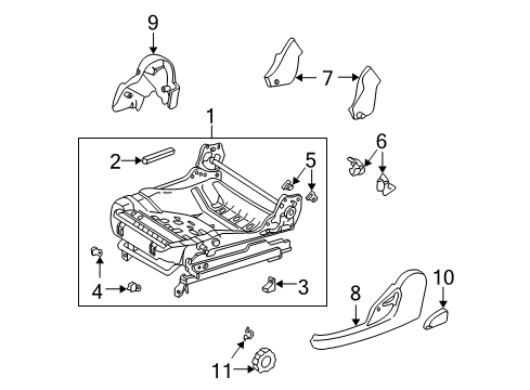 2004 Toyota Corolla Tracks & Components Diagram 1 - Thumbnail