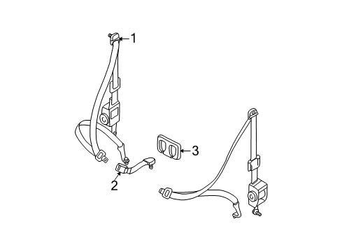 2004 Toyota Tacoma Seat Belt Diagram