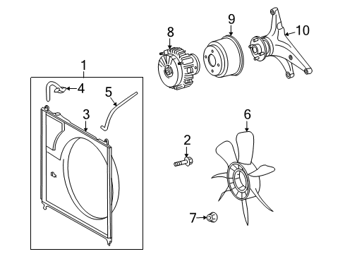 2012 Toyota Sequoia Cooling System, Radiator, Water Pump, Cooling Fan Diagram 1 - Thumbnail