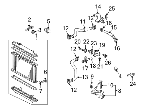 2001 Toyota Highlander Oxygen Sensor, Rear Diagram for 89465-48060