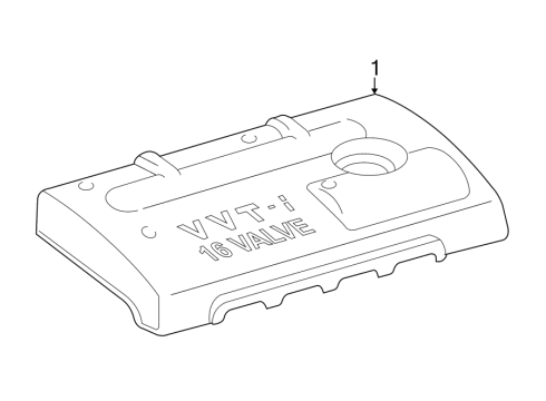 2004 Toyota Matrix Engine Appearance Cover Diagram