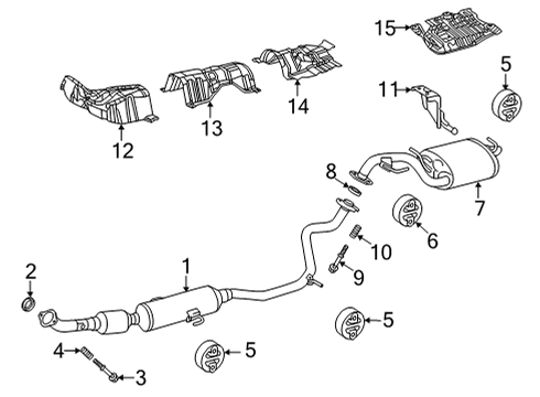 2022 Toyota Corolla Cross Exhaust Components Diagram