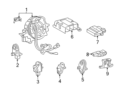 2022 Toyota Avalon Air Bag Components Diagram 2 - Thumbnail