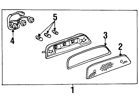 1994 Toyota T100 High Mount Lamps Diagram