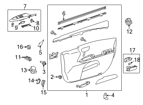 2017 Toyota Avalon Mirrors Diagram