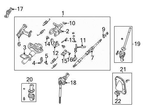 2002 Toyota Tacoma Steering Column & Wheel, Steering Gear & Linkage Diagram 5 - Thumbnail
