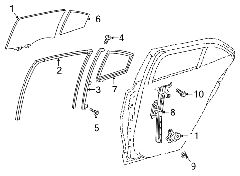 2020 Toyota Corolla Rear Door Diagram 3 - Thumbnail
