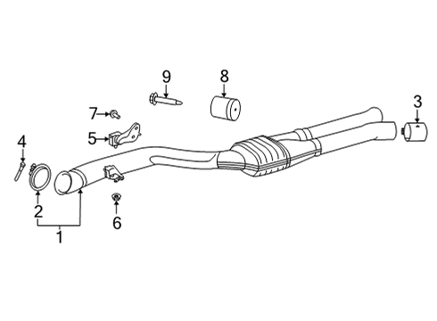 2022 Toyota GR Supra Exhaust Components Diagram 1 - Thumbnail