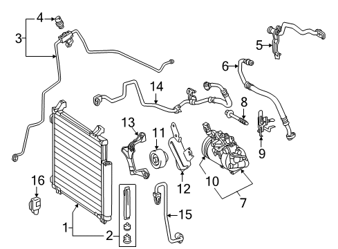 2012 Scion iQ Compressor Assembly Diagram for 88320-74060
