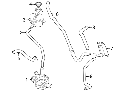 2023 Toyota Prius AWD-e Inverter Cooling Components Diagram