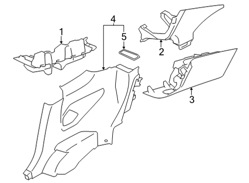 2022 Toyota GR86 Interior Trim - Quarter Panels Diagram