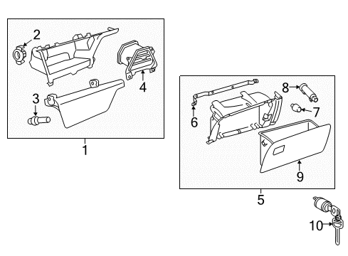2020 Toyota Sienna Glove Box Diagram