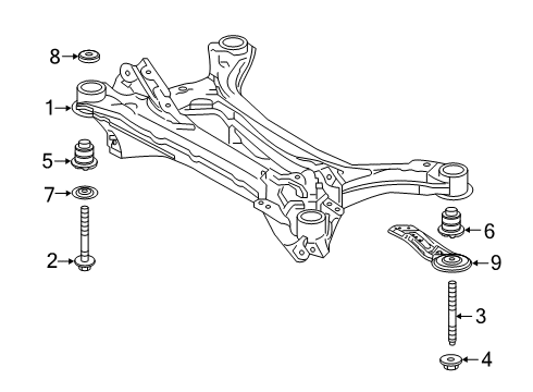 Member Sub-Assembly, Rear Suspension Diagram for 51206-33120