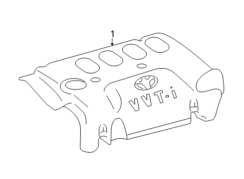 2012 Toyota Yaris Engine Appearance Cover Diagram