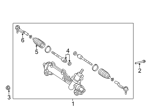 2007 Toyota Camry Steering Gear Diagram for 44200-33472