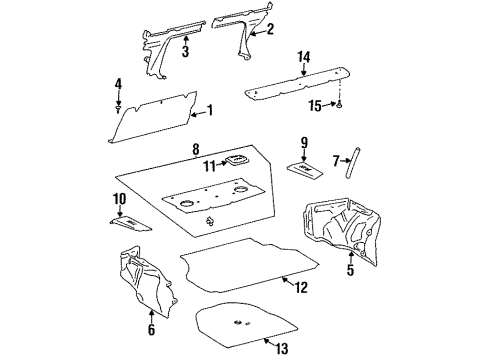 1998 Toyota Tercel Interior Trim - Rear Body Diagram
