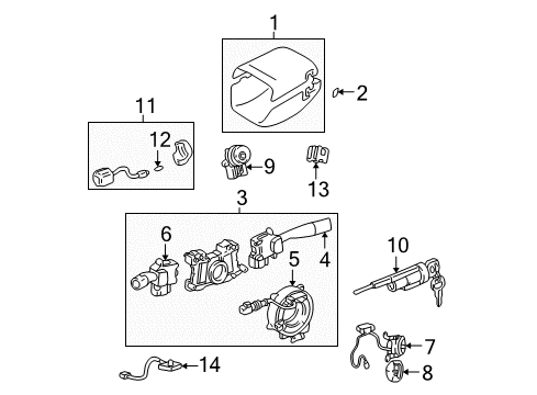 2004 Toyota Avalon Ignition Lock, Electrical Diagram 2 - Thumbnail