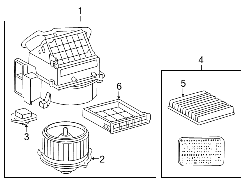 2000 Toyota Celica Blower Motor Diagram for 87103-20160