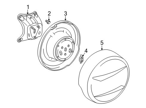 2004 Toyota RAV4 Carrier & Components - Spare Tire Diagram