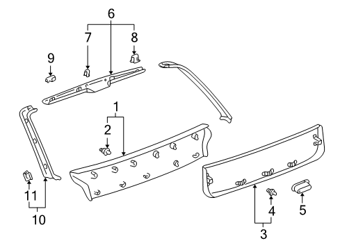 Retainer(For Front Door Trim Board) Diagram for 67771-12010