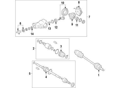 2016 Scion FR-S Rear Axle, Axle Shafts & Joints, Differential, Drive Axles, Propeller Shaft Diagram