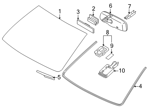 Cover, Rain Sensor Diagram for 89943-76010